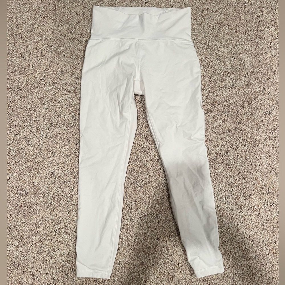 White Lululemon Wunder Train High-Rise 25”